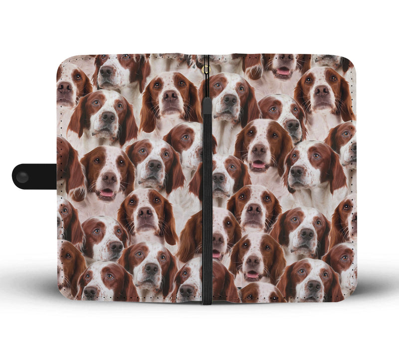 Irish Red and White Setter Full Face Wallet Case