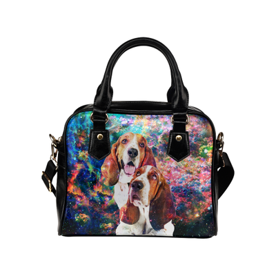 Basset Hound Yin Yang Shoulder Handbag