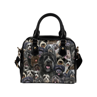 Tibetan Terrier Face Shoulder Handbag