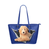 Goldendoodle Leather Tote Bag