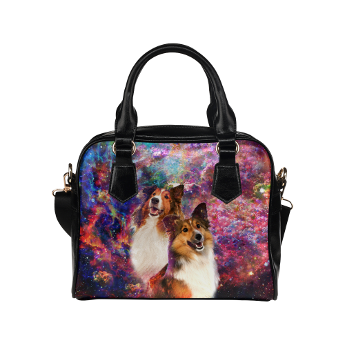 Shetland Sheepdog Yin Yang Shoulder Handbag