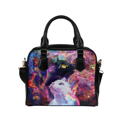 Cat Yin Yang Shoulder Handbag