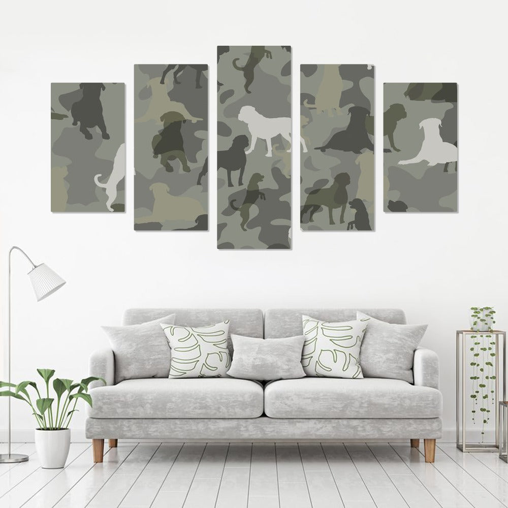 Rottweiler Camo 3D Canvas Art