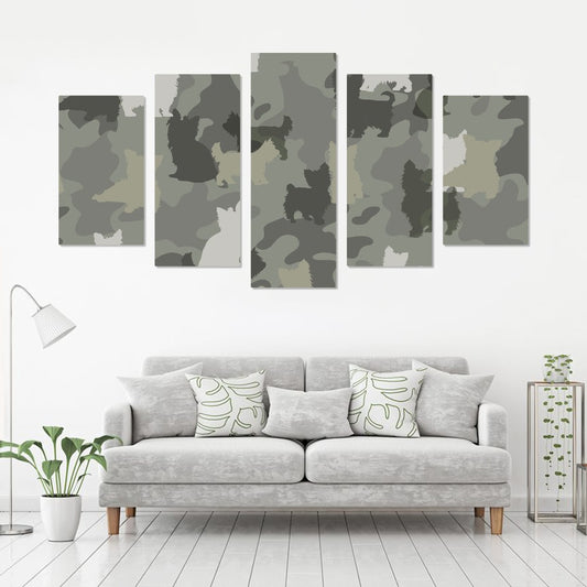 Yorkshire Terrier Camo 3D Canvas Art