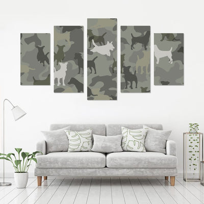 Jack Russell Terrier Camo 3D Canvas Art