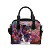 Border Collie Yin Yang Shoulder Handbag