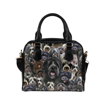 Tibetan Terrier Face Shoulder Handbag