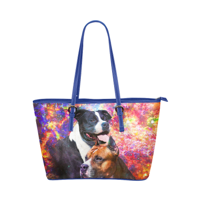 American Staffordshire Terrier Leather Tote Bag