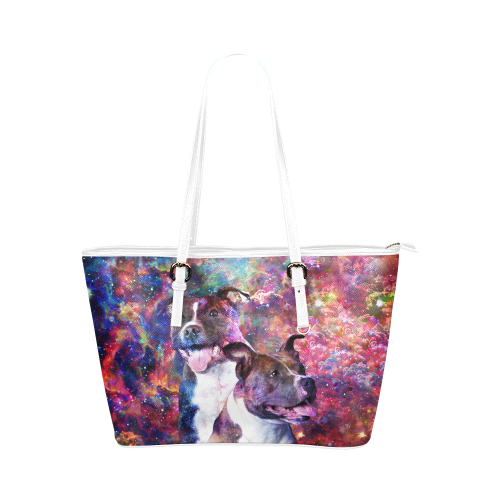 Staffordshire Bull Terrier Leather Tote Bag