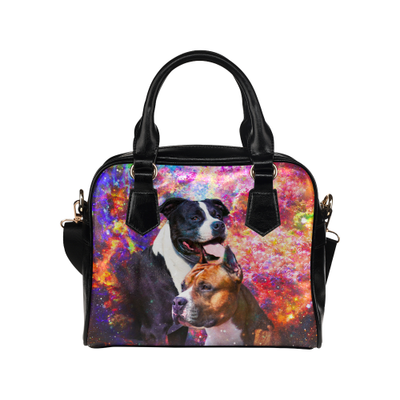 American Staffordshire Terrier Yin Yang Shoulder Handbag