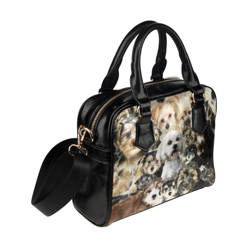 Morkie Face Shoulder Handbag