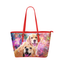 Golden Retriever Leather Tote Bag