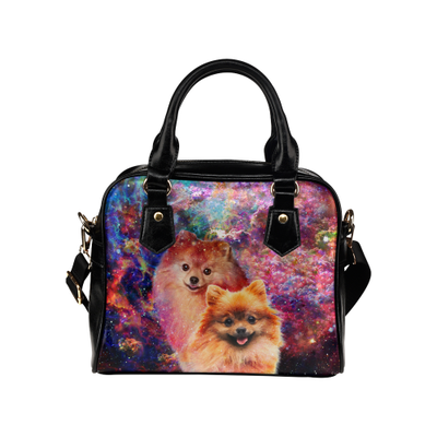 Pomeranian Yin Yang Shoulder Handbag
