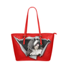 Tibetan Terrier Leather Tote Bag