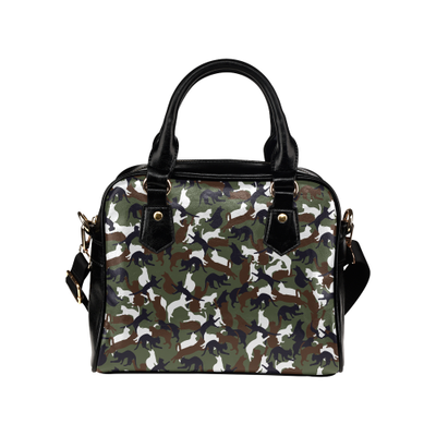 Cat Camo Shoulder Handbag