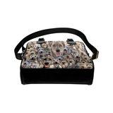 Irish Wolfhound Face Shoulder Handbag