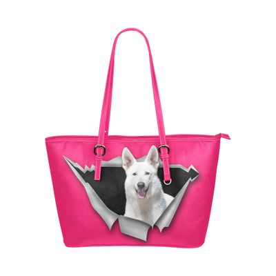 Berger Blanc Suisse Leather Tote Bag