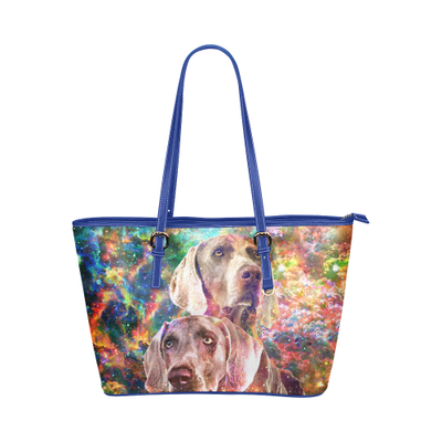Weimaraner Leather Tote Bag