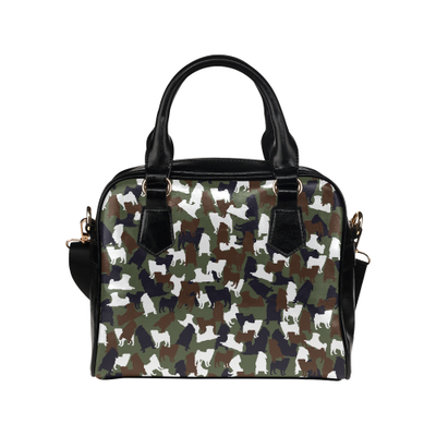 Pug Camo Shoulder Handbag