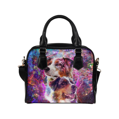 Australian Shepherd Yin Yang Shoulder Handbag