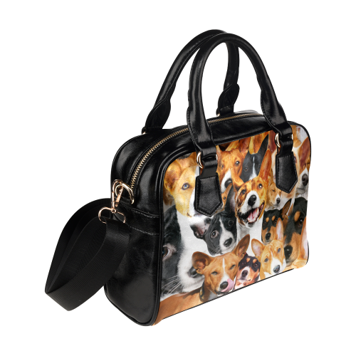 Basenji Face Shoulder Handbag