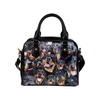 Rottweiler Face Shoulder Handbag