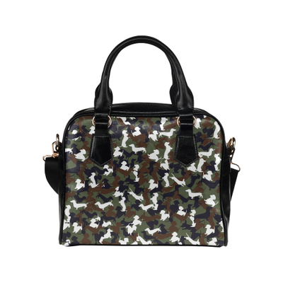 Dachshund Camo Shoulder Handbag