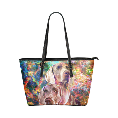 Weimaraner Leather Tote Bag