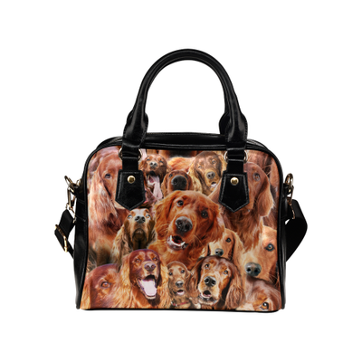 Irish Setter Face Shoulder Handbag
