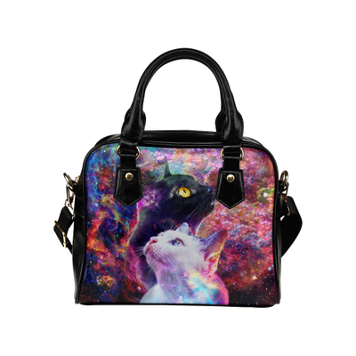 Cat Yin Yang Shoulder Handbag