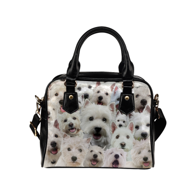 West Highland White Terrier Face Shoulder Handbag