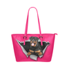 Rottweiler Leather Tote Bag