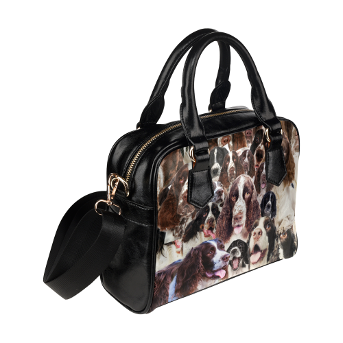 English Springer Spaniel Face Shoulder Handbag