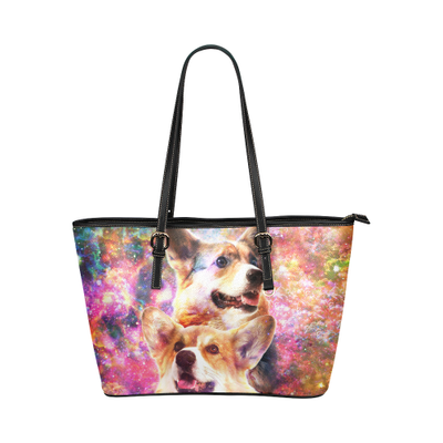 Pembroke Welsh Corgi Leather Tote Bag