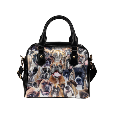 Boxer Face Shoulder Handbag