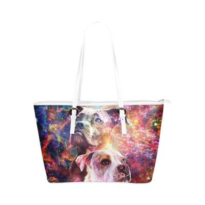 American Pit Bull Terrier Leather Tote Bag