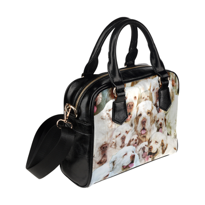 Clumber Spaniel Face Shoulder Handbag