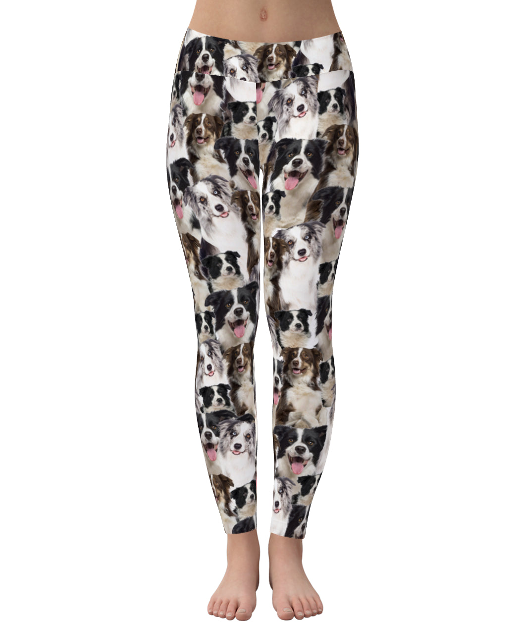 Border Collie Full Face Leggings