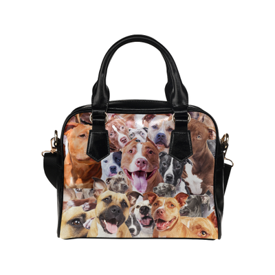 Pit Bull Face Shoulder Handbag