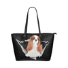 Cavalier King Charles Spaniel Leather Tote Bag