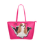 Cavalier King Charles Spaniel Leather Tote Bag