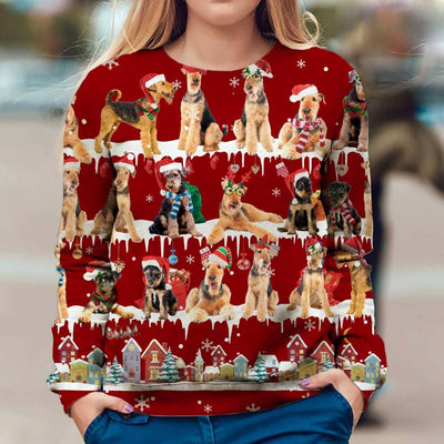 Airedale Terrier - Snow Christmas - Premium Sweater