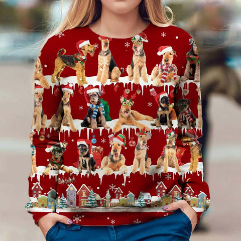 Airedale Terrier - Snow Christmas - Premium Sweater
