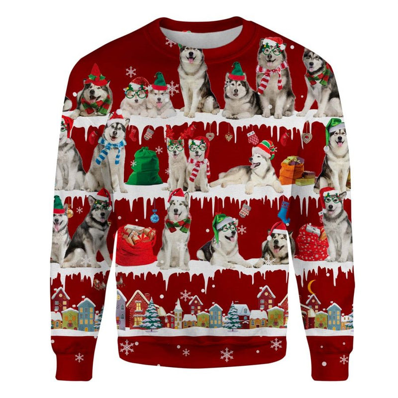 Alaskan Malamute - Snow Christmas - Premium Sweater
