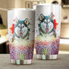 Alaskan Dog Art Color Tumbler Cup