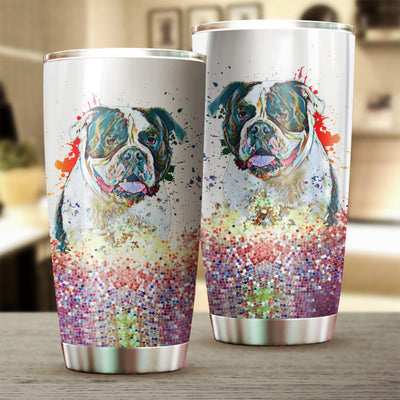 American Bulldog  Art Color Tumbler Cup