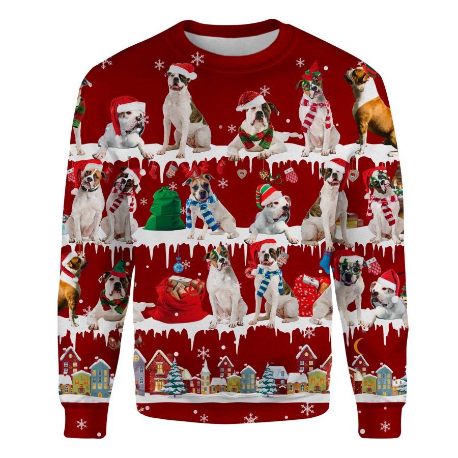 American Bulldog - Snow Christmas - Premium Sweater