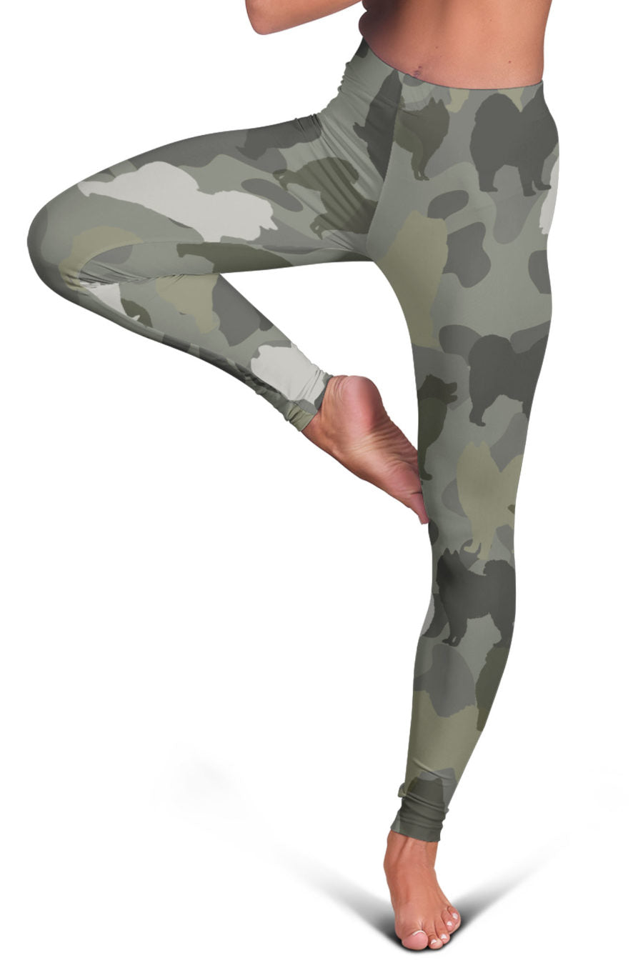 American Eskimo Dog Camo Legging