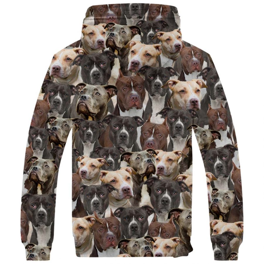 American Pit Bull Terrier Full Face Fleece Hoodie