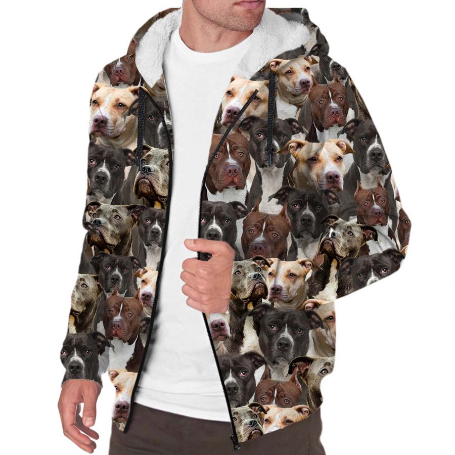 American Pit Bull Terrier Full Face Fleece Hoodie